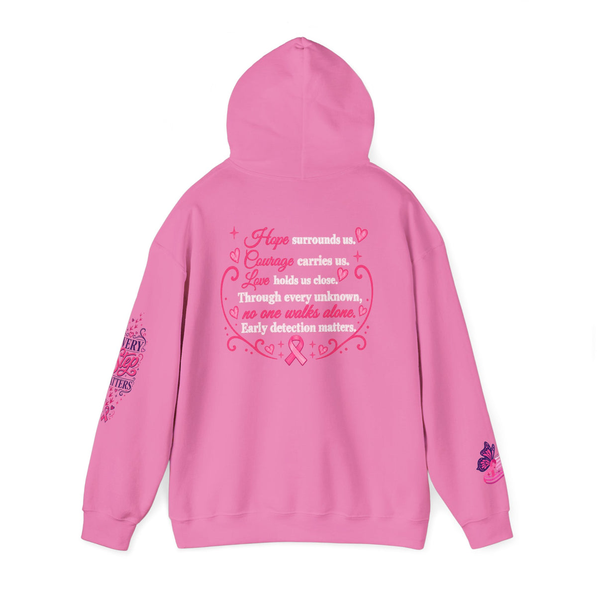 Breast Cancer Ribbon Support Hoodie | Honk for Early Detection | Pink Awareness