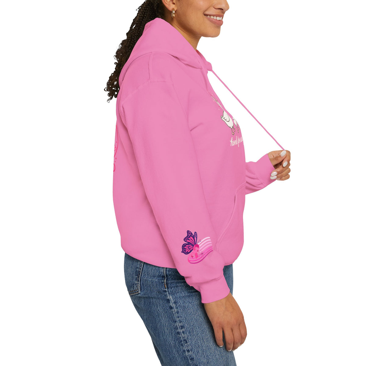 Breast Cancer Ribbon Support Hoodie | Honk for Early Detection | Pink Awareness