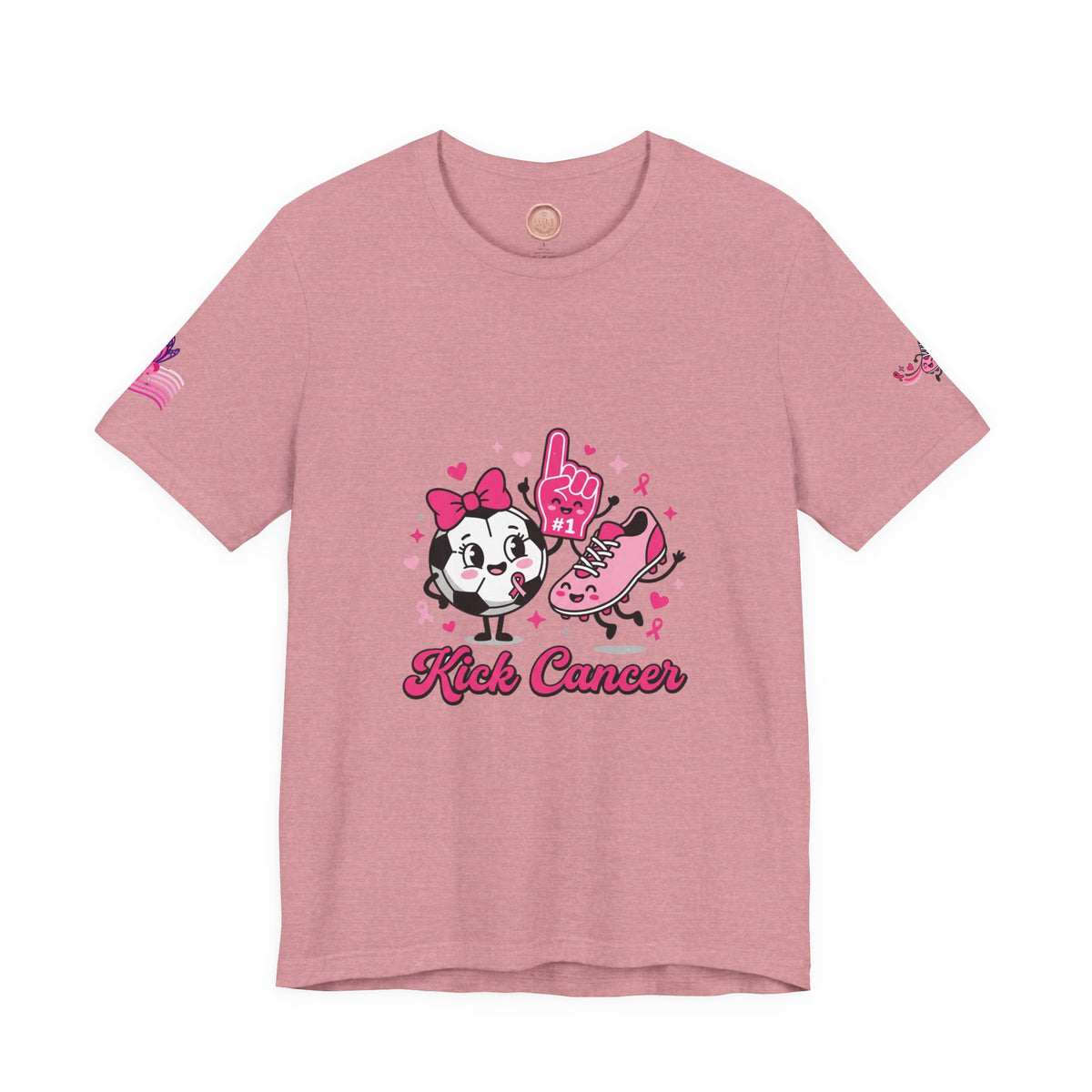 Kick Cancer Pink Ribbon Tee | Breast Cancer Awareness Shirt