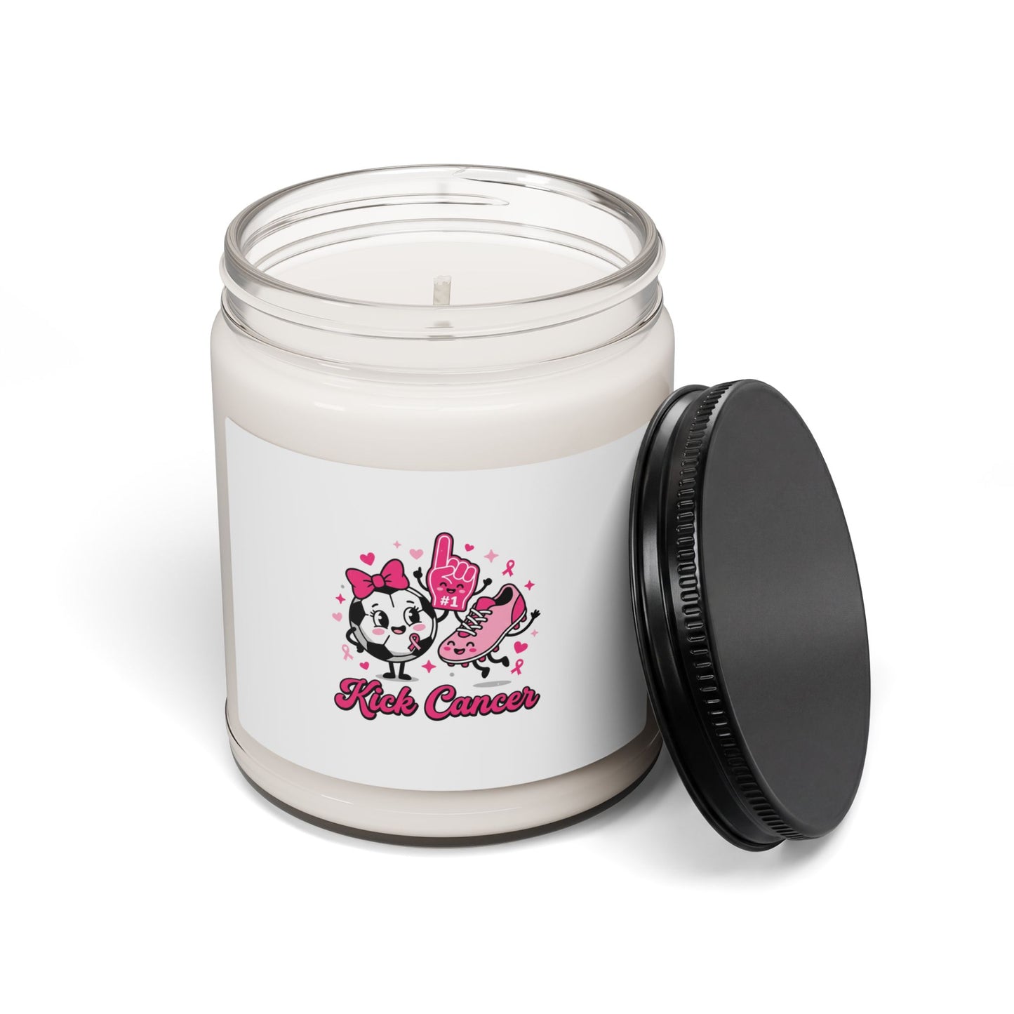 Breast Cancer Awareness Pink Ribbon Candle | Soy 9oz, Support Survivor