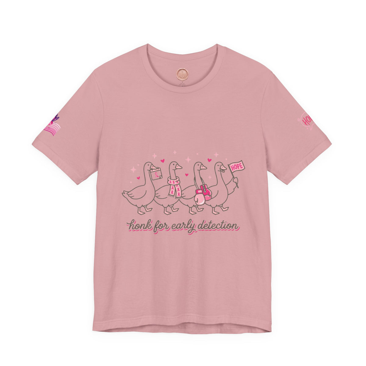 Think Pink Ribbon Geese T-Shirt | Breast Cancer Awareness, Survivor Support