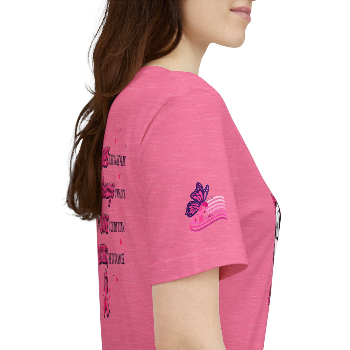 Kick Cancer Pink Ribbon Tee | Breast Cancer Awareness Shirt