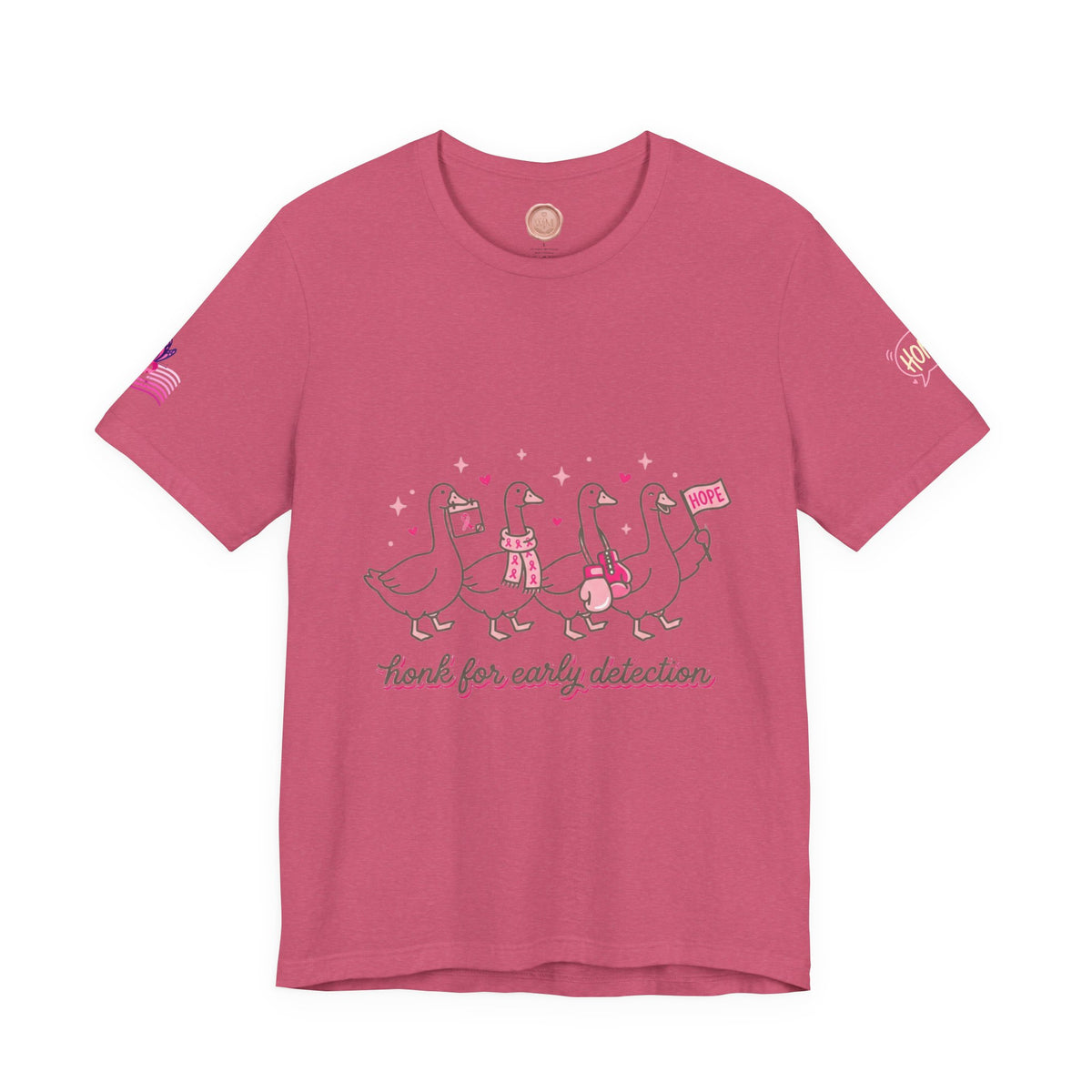 Think Pink Ribbon Geese T-Shirt | Breast Cancer Awareness, Survivor Support
