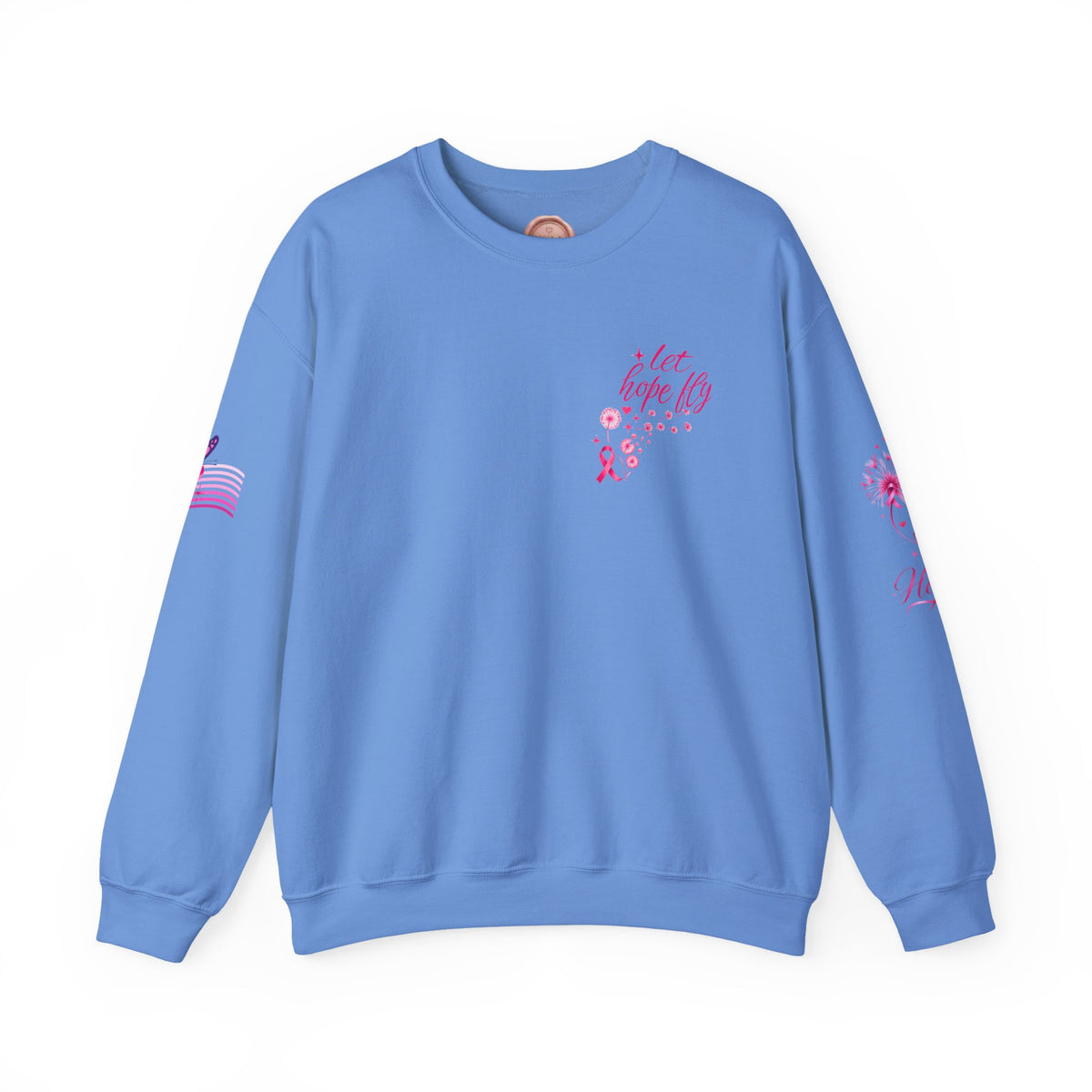 Hope Doesn't Have to Be Loud Sweatshirt | Breast Cancer Awareness Pink Ribbon Crewneck | Inspirational Gift for Survivors, Fighters & Supporters