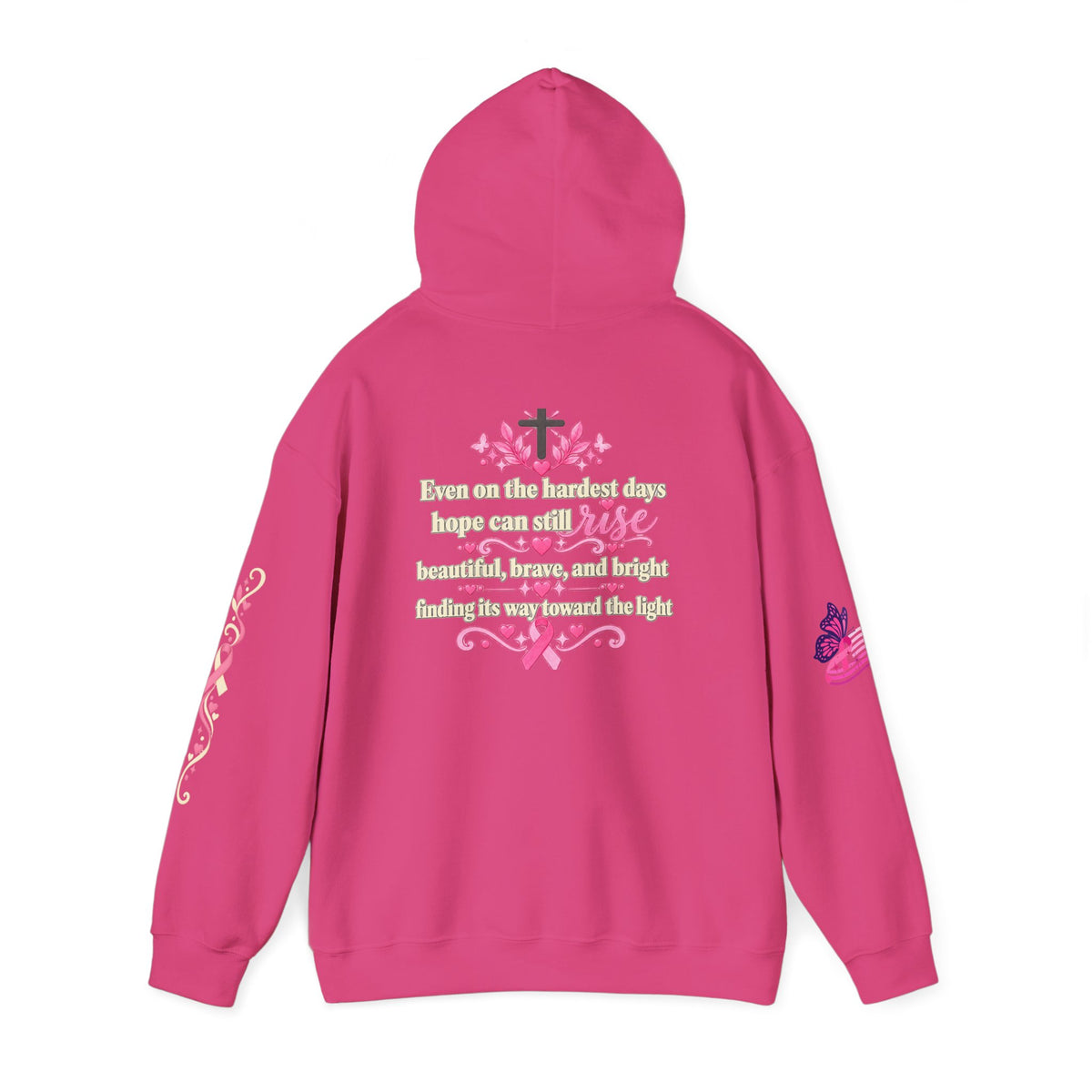 In This House We Wear Pink Hoodie | Breast Cancer Awareness, Faith & Hope