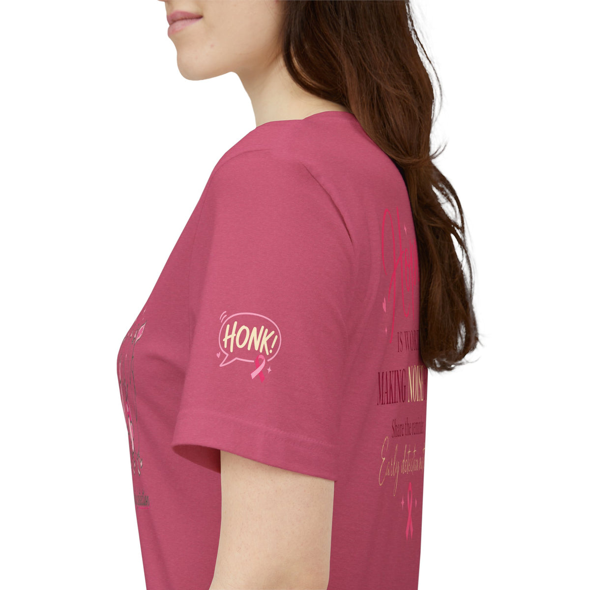 Think Pink Ribbon Geese T-Shirt | Breast Cancer Awareness, Survivor Support