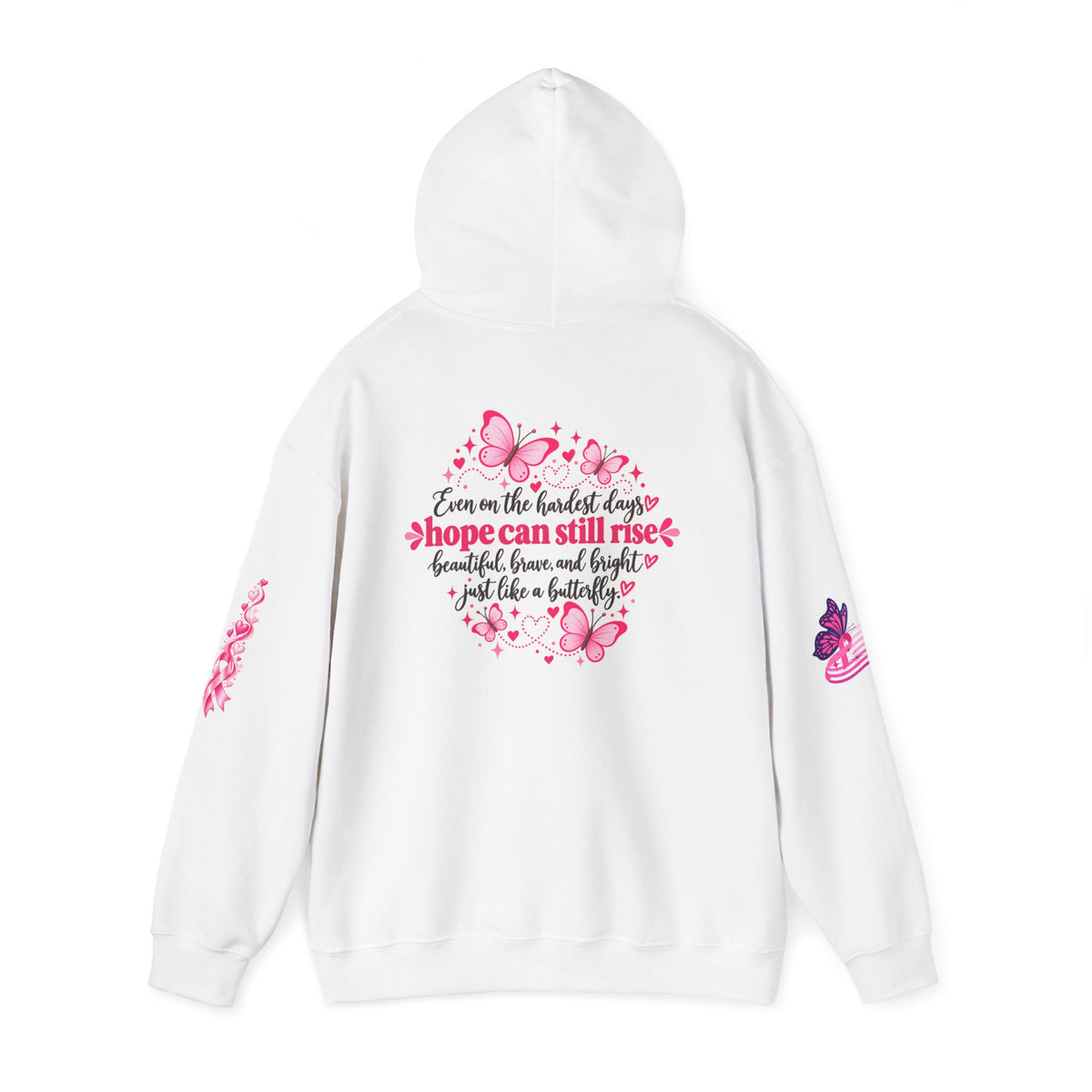 Pink Ribbon Support Hoodie | Breast Cancer Awareness, Survivor Solidarity
