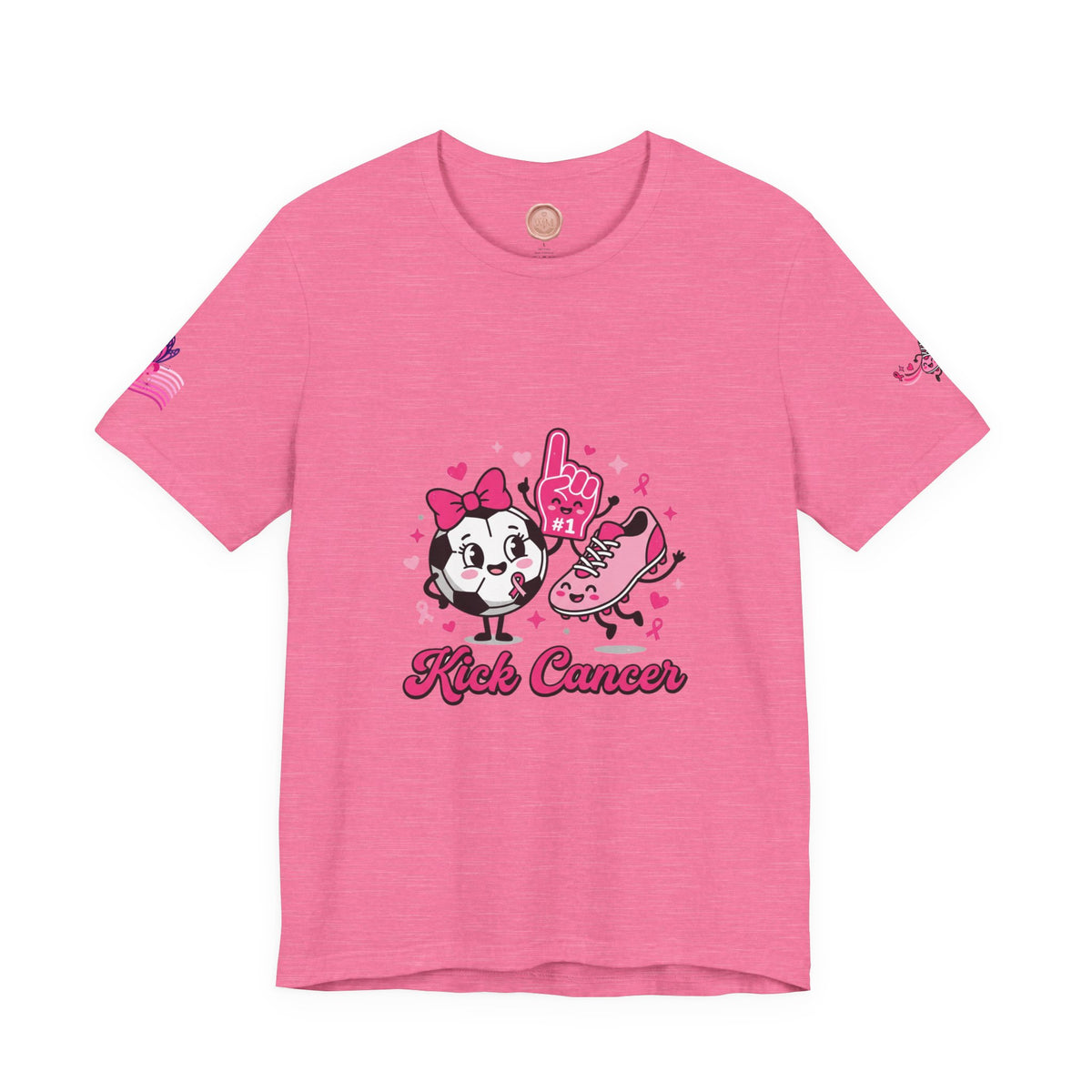 Kick Cancer Pink Ribbon Tee | Breast Cancer Awareness Shirt