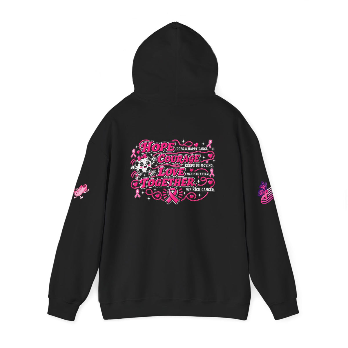 Kick Cancer Breast Cancer Awareness Hoodie | Pink Ribbon Support