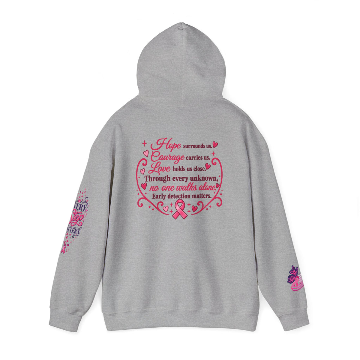 Breast Cancer Ribbon Support Hoodie | Honk for Early Detection | Pink Awareness