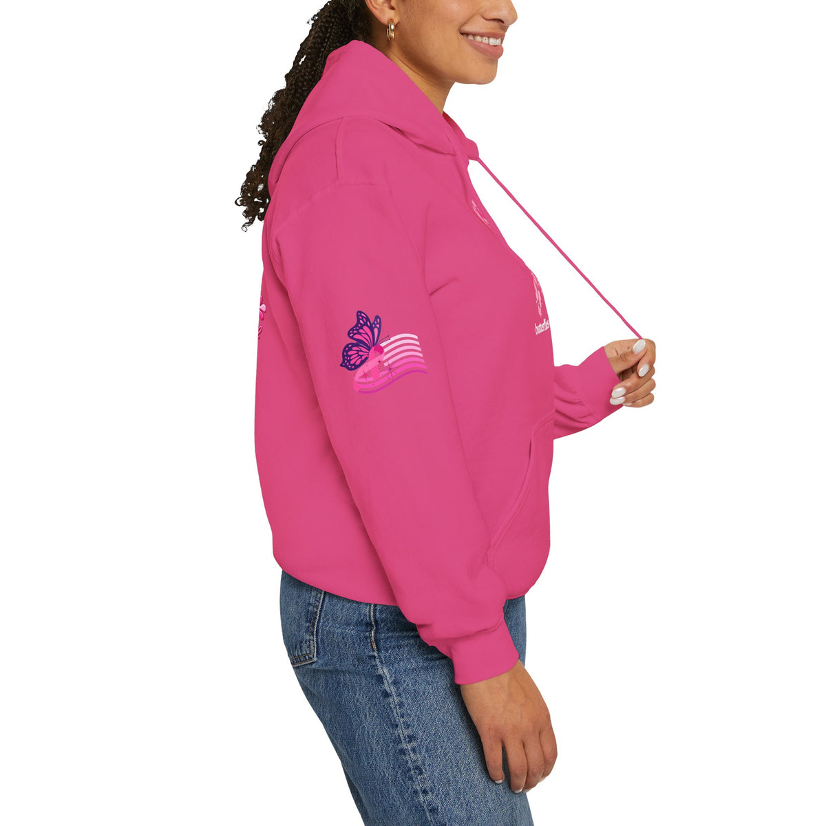 Pink Ribbon Support Hoodie | Breast Cancer Awareness, Survivor Solidarity