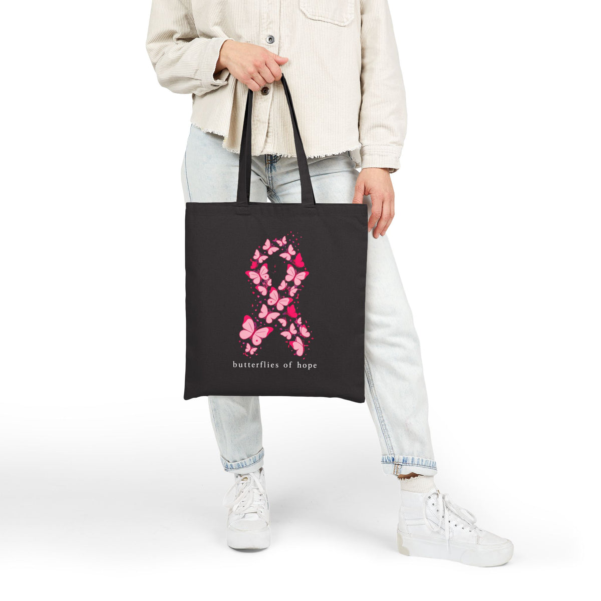 Butterflies of Hope Pink Ribbon Tote | Breast Cancer Awareness