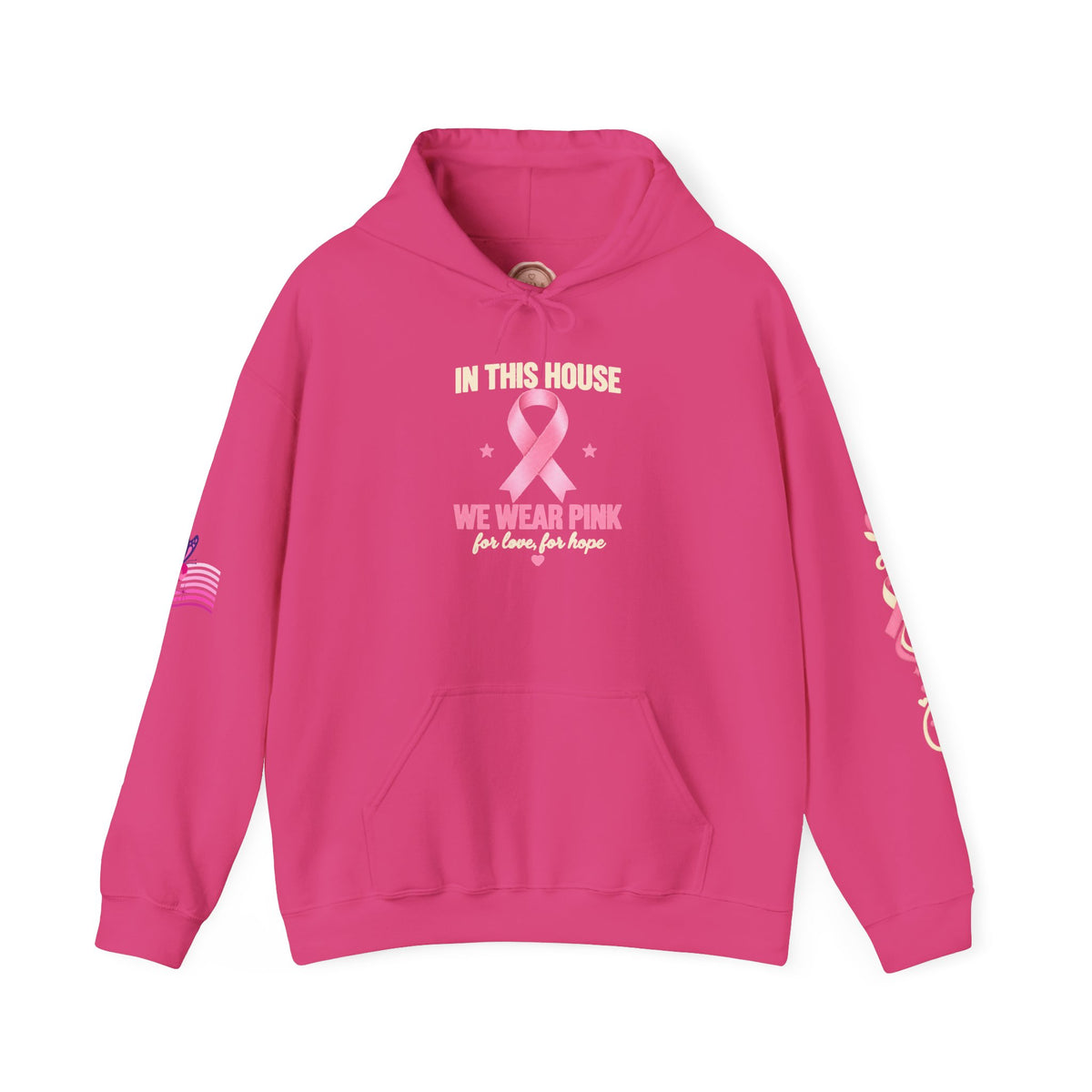In This House We Wear Pink Hoodie | Breast Cancer Awareness, Faith & Hope
