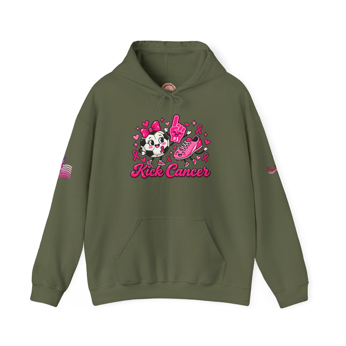 Kick Cancer Breast Cancer Awareness Hoodie | Pink Ribbon Support