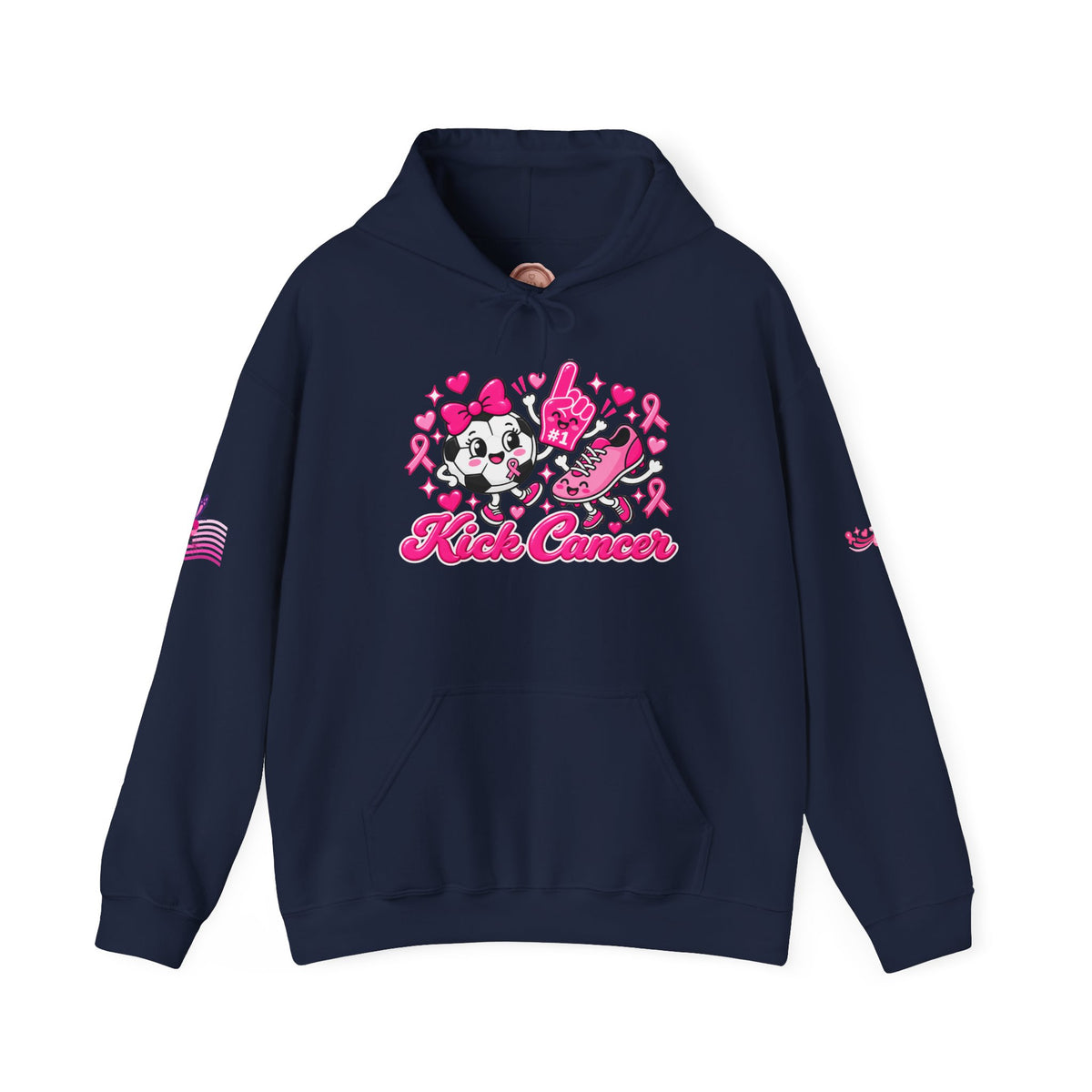 Kick Cancer Breast Cancer Awareness Hoodie | Pink Ribbon Support