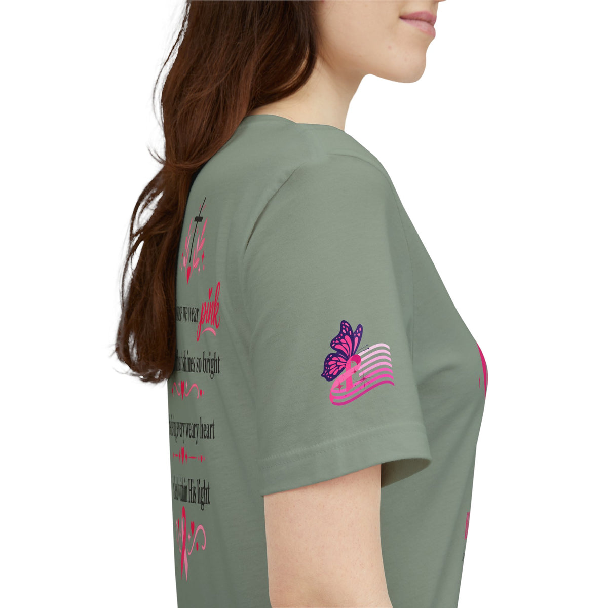 In This House We Wear Pink T-Shirt | Breast Cancer Awareness, Faith & Hope