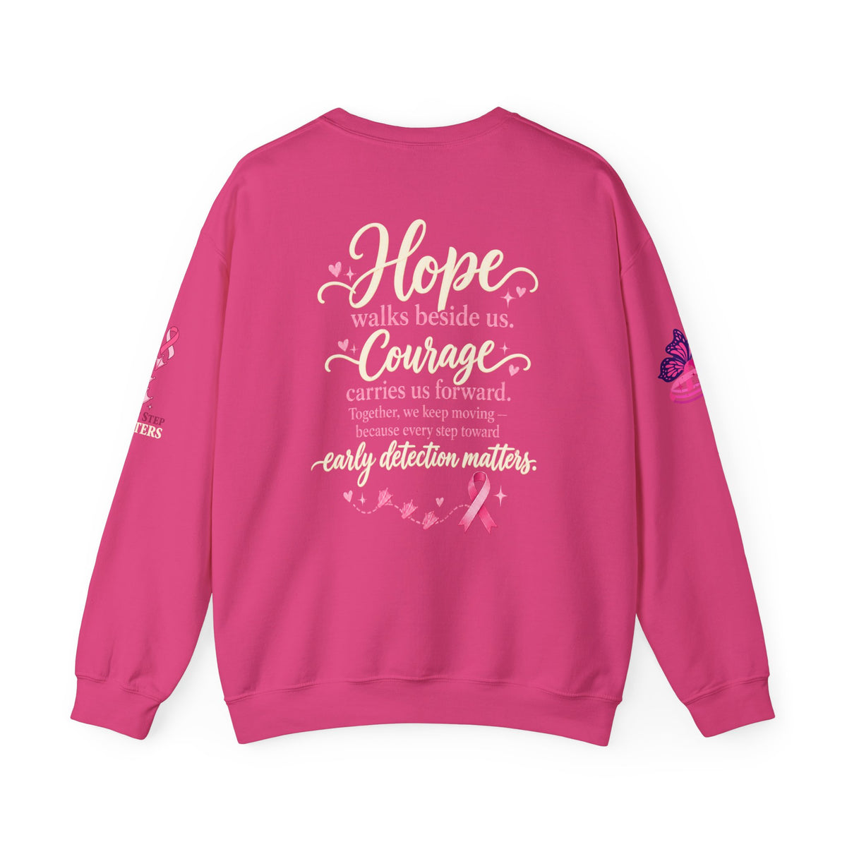 Breast Cancer Awareness Geese Crewneck Sweatshirt | Pink Ribbon