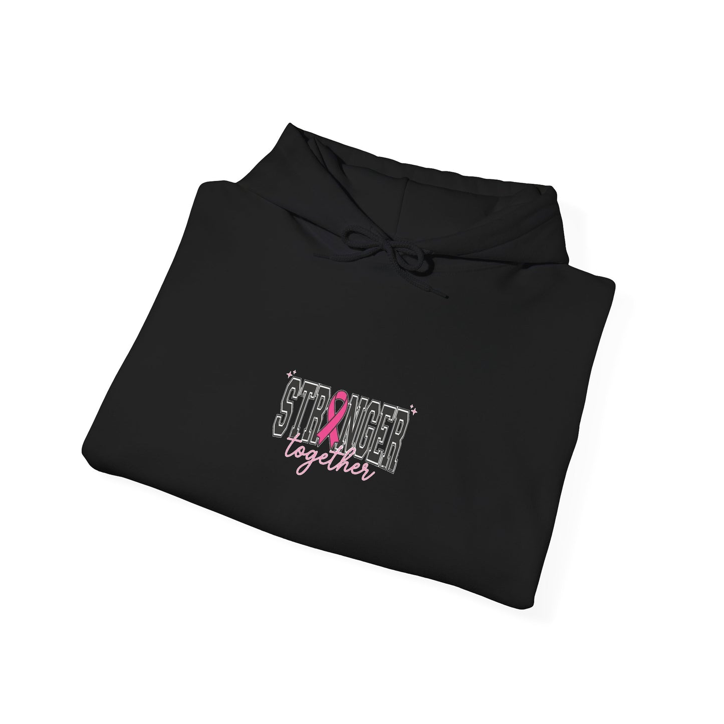 Stronger Together Ribbon Hoodie | Breast Cancer Awareness, Pink Ribbon