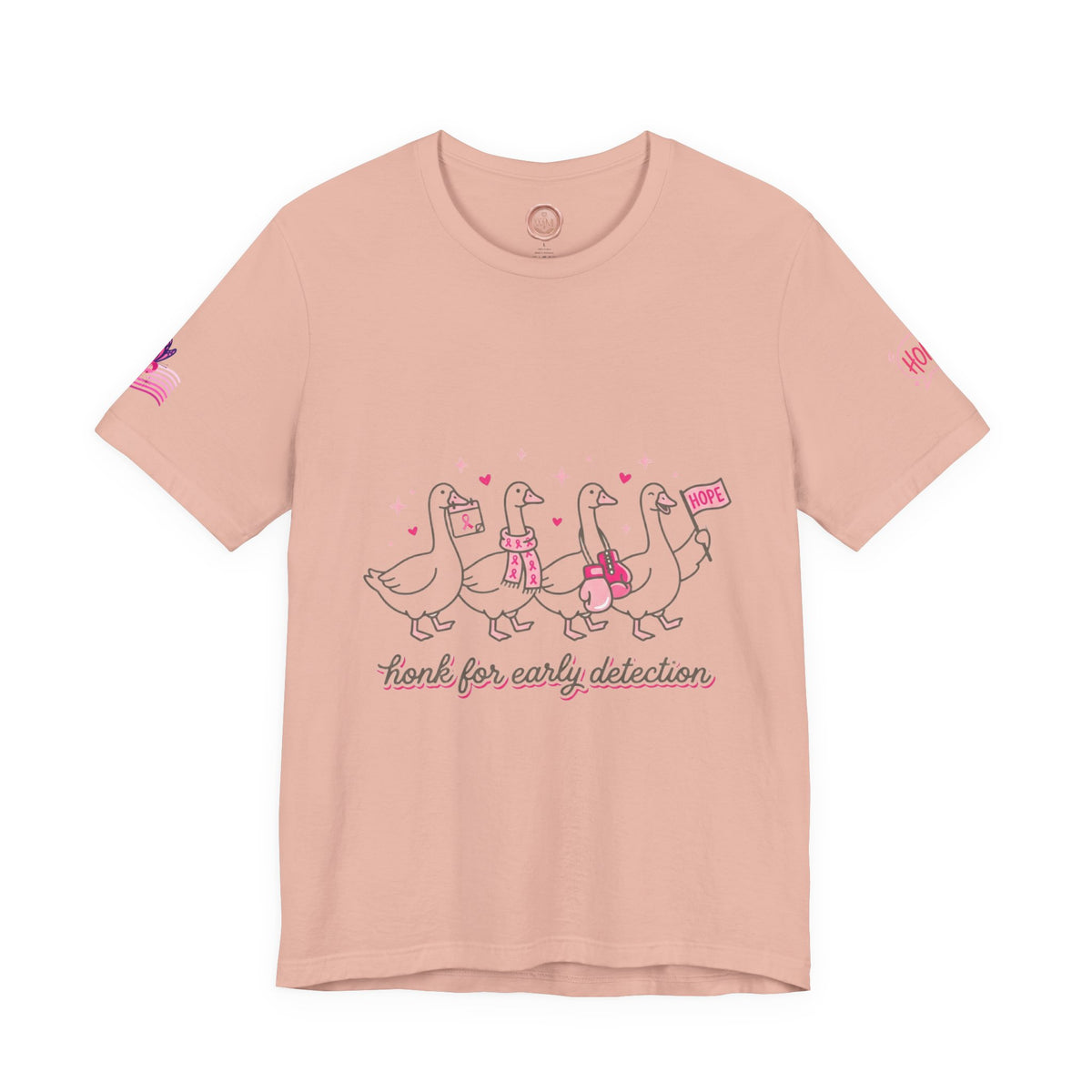 Think Pink Ribbon Geese T-Shirt | Breast Cancer Awareness, Survivor Support