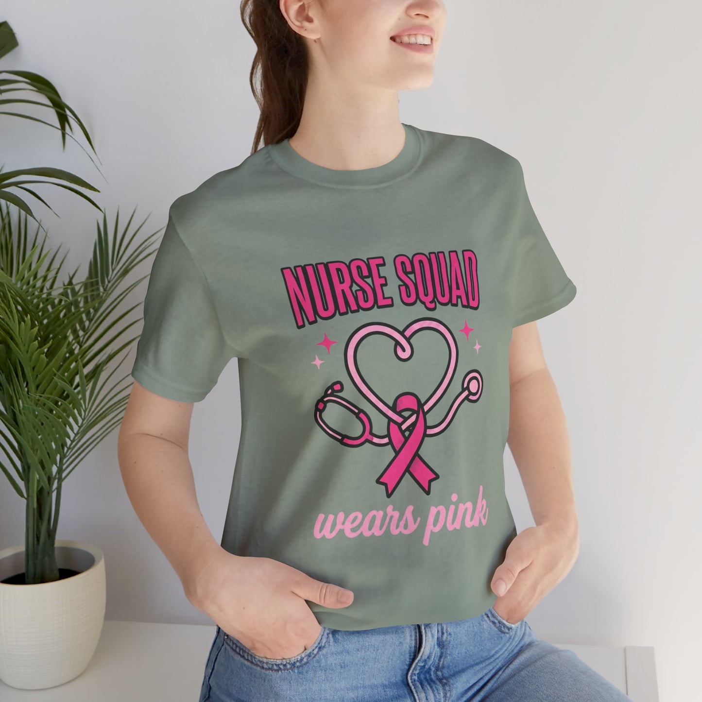 Nurse Squad Wears Pink Tee | Breast Cancer Awareness, Pink Ribbon