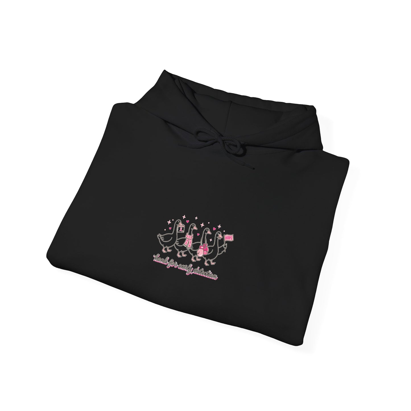 Breast Cancer Ribbon Support Hoodie | Pink Awareness Typography