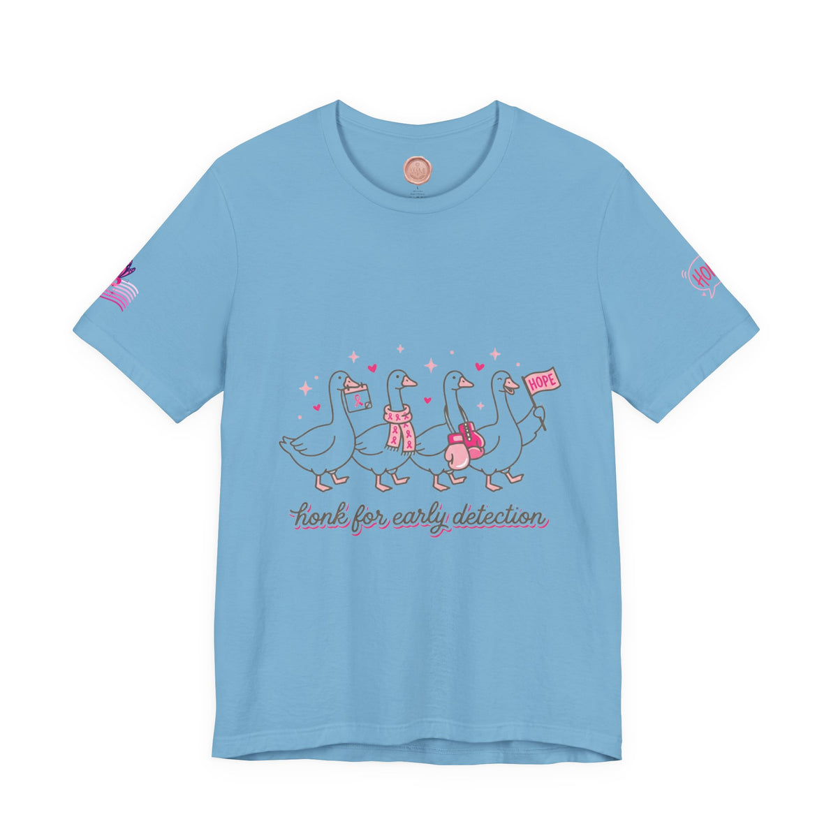 Think Pink Ribbon Geese T-Shirt | Breast Cancer Awareness, Survivor Support