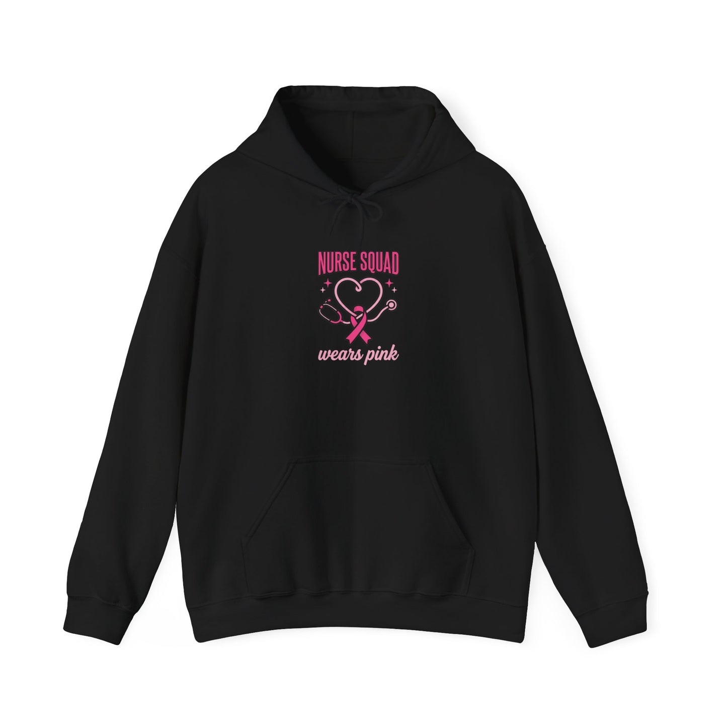 Nurse Squad Pink Ribbon Hoodie | Breast Cancer Awareness, Medical Team