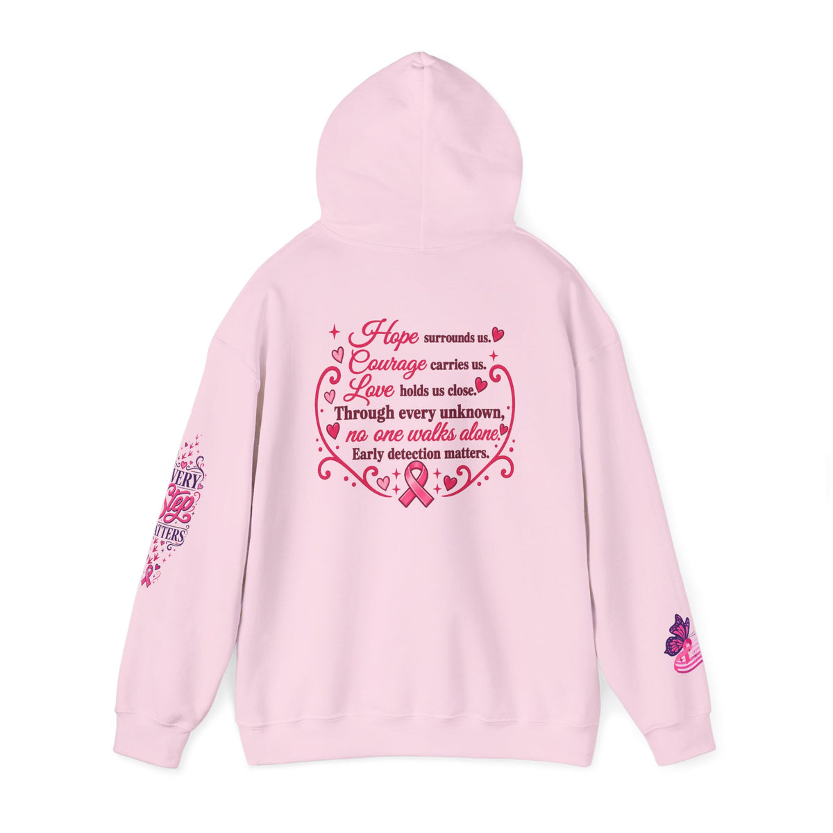 Breast Cancer Ribbon Support Hoodie | Honk for Early Detection | Pink Awareness