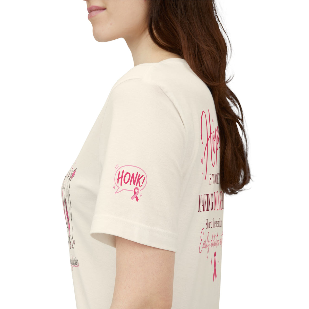 Think Pink Ribbon Geese T-Shirt | Breast Cancer Awareness, Survivor Support