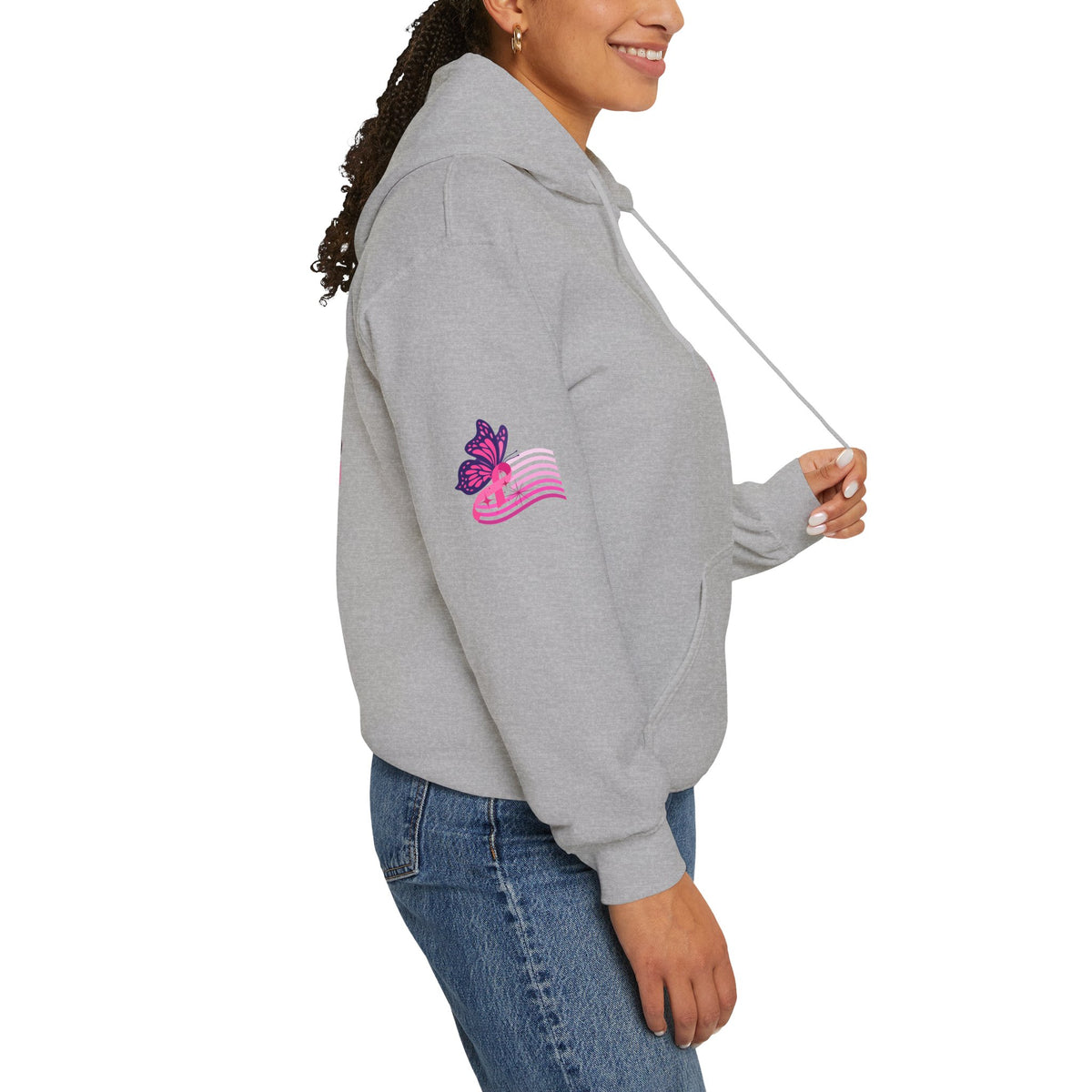 Pink Ribbon "Let Hope Fly" Hoodie | Breast Cancer Awareness Inspirational Gift | Hope & Encouragement Pullover