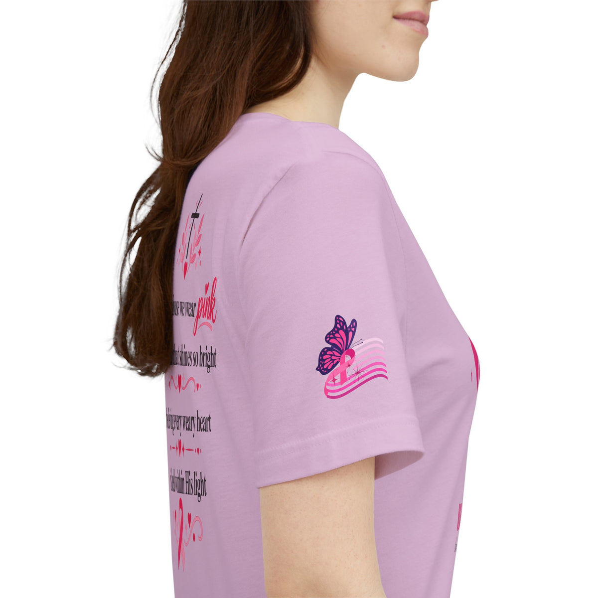 In This House We Wear Pink T-Shirt | Breast Cancer Awareness, Faith & Hope
