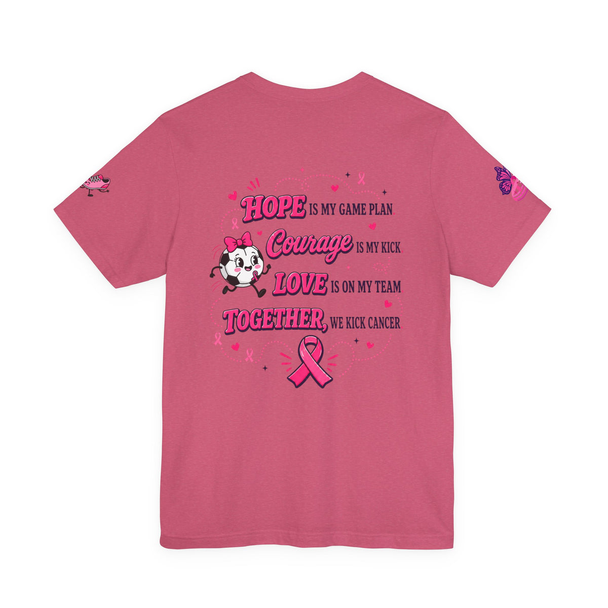 Kick Cancer Pink Ribbon Tee | Breast Cancer Awareness Shirt