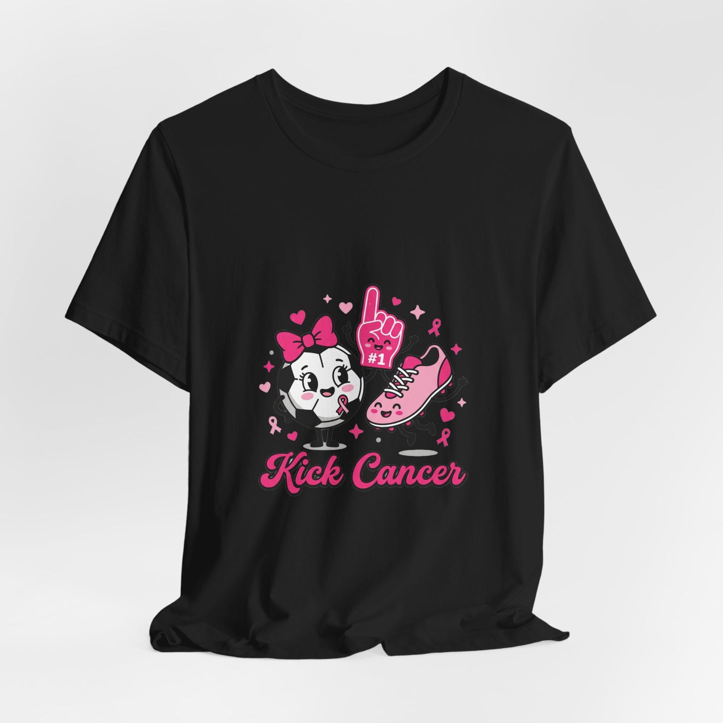 Kick Cancer Panda Ribbon Tee | Breast Cancer Awareness, Pink Ribbon