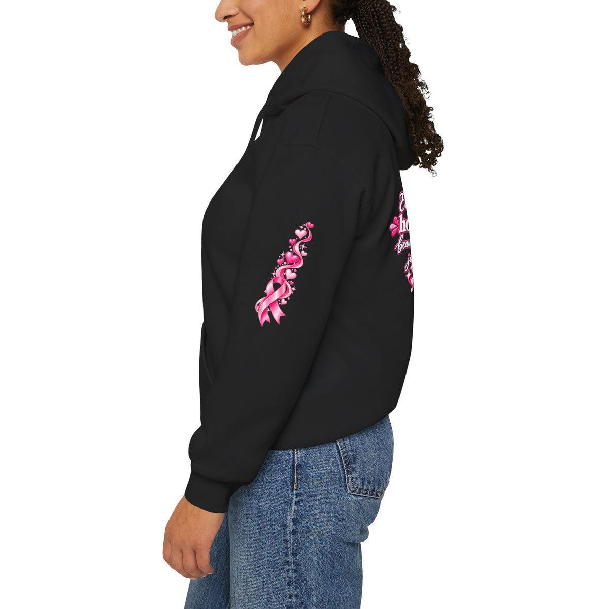 Pink Ribbon Support Hoodie | Breast Cancer Awareness, Survivor Solidarity