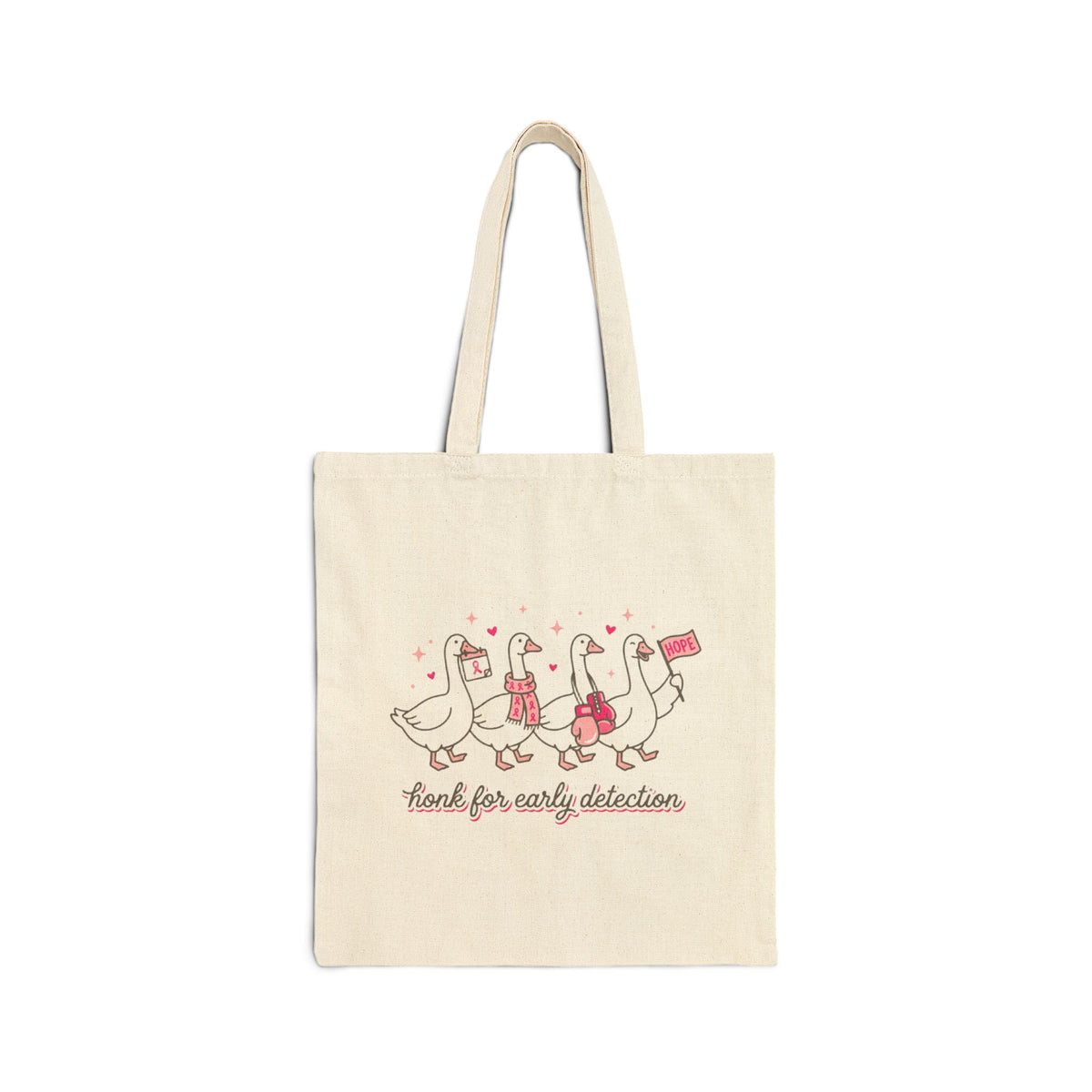 Marching Geese Pink Ribbon Tote | Breast Cancer Awareness