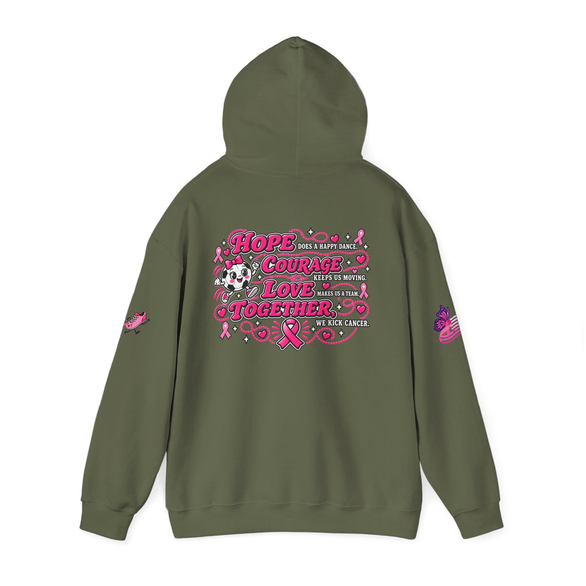 Kick Cancer Breast Cancer Awareness Hoodie | Pink Ribbon Support