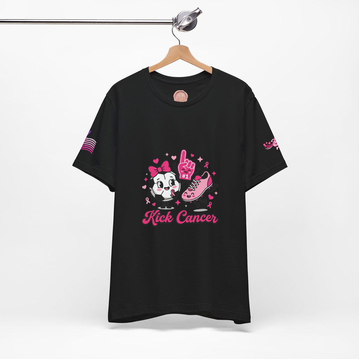 Kick Cancer Pink Ribbon Tee | Breast Cancer Awareness Shirt