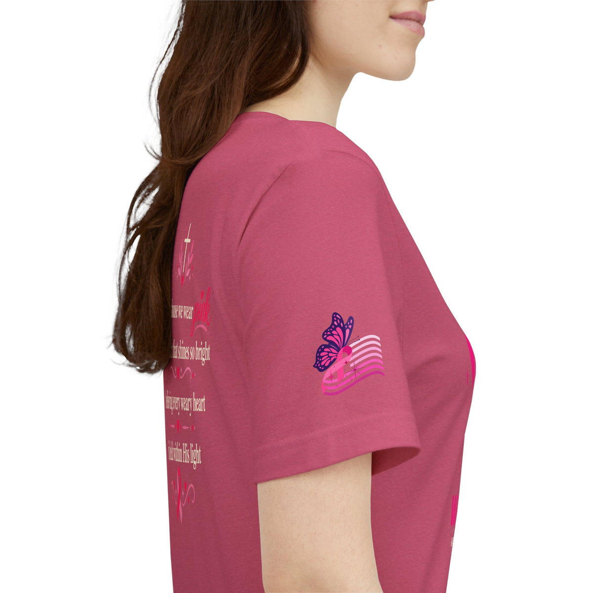 In This House We Wear Pink T-Shirt | Breast Cancer Awareness, Faith & Hope