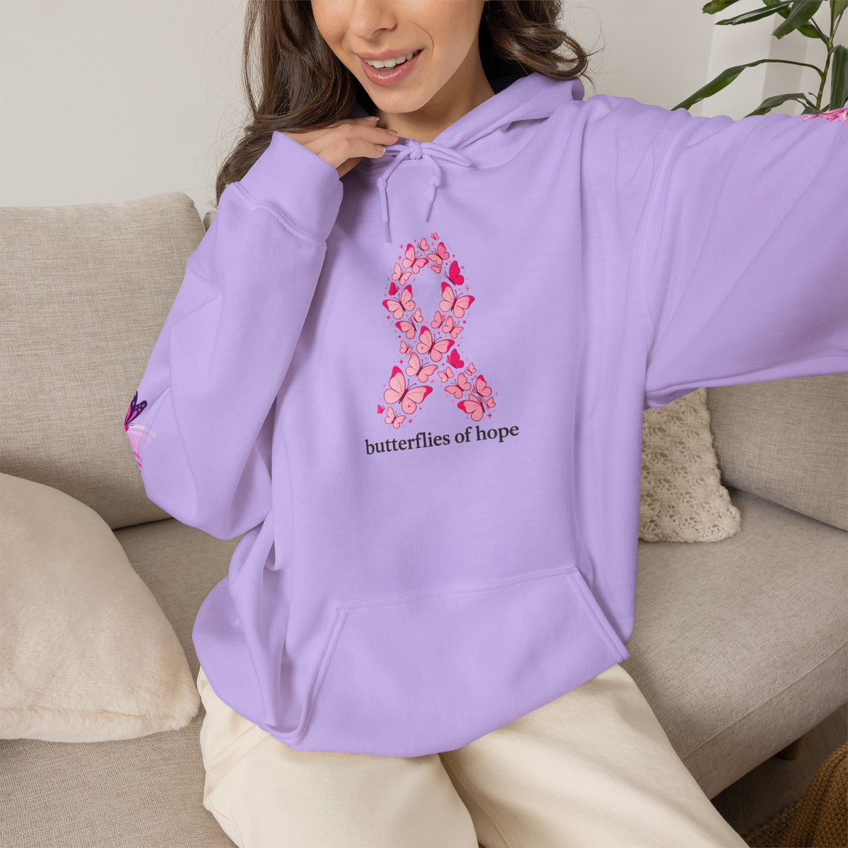 Pink Ribbon Support Hoodie | Breast Cancer Awareness, Survivor Solidarity
