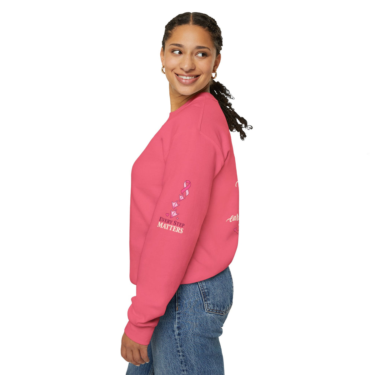 Breast Cancer Awareness Geese Crewneck Sweatshirt | Pink Ribbon