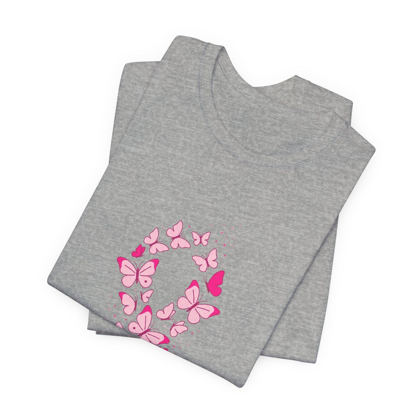 Pink Ribbon Butterfly Tee | Breast Cancer Awareness, Support Shirt