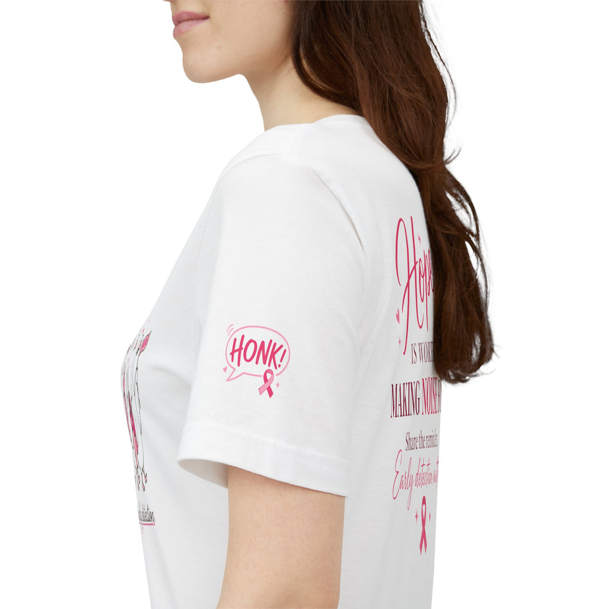 Think Pink Ribbon Geese T-Shirt | Breast Cancer Awareness, Survivor Support