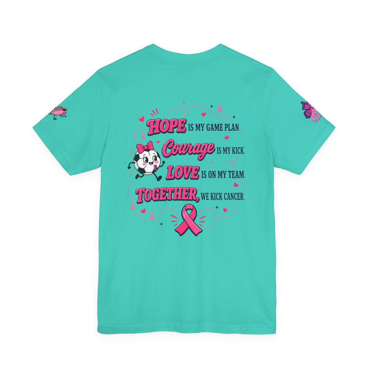 Kick Cancer Pink Ribbon Tee | Breast Cancer Awareness Shirt