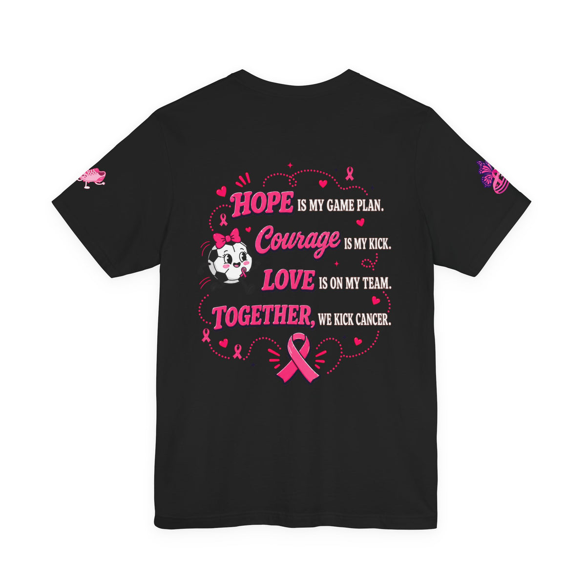 Kick Cancer Pink Ribbon Tee | Breast Cancer Awareness Shirt