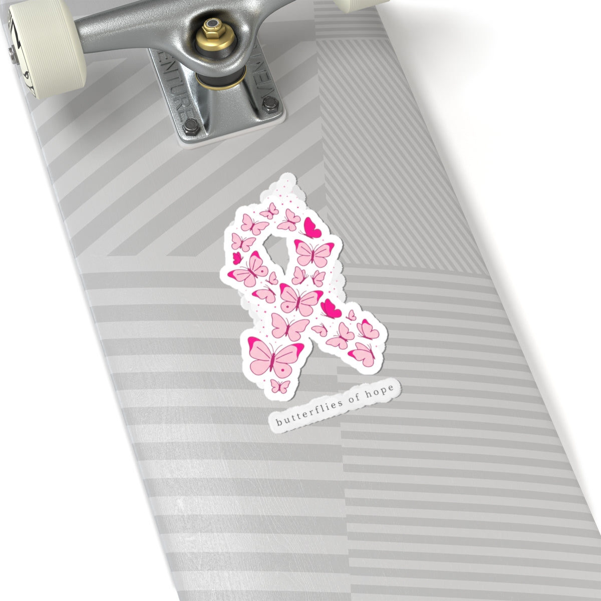 Butterflies of Hope Ribbon Sticker | Breast Cancer Awareness, Pink Ribbon