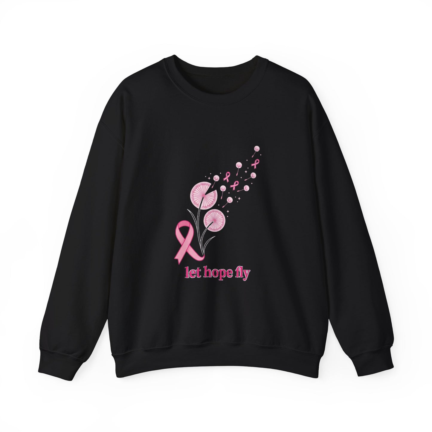 Let Hope Fly ribbon sweatshirt | Breast Cancer Awareness, Pink Ribbon