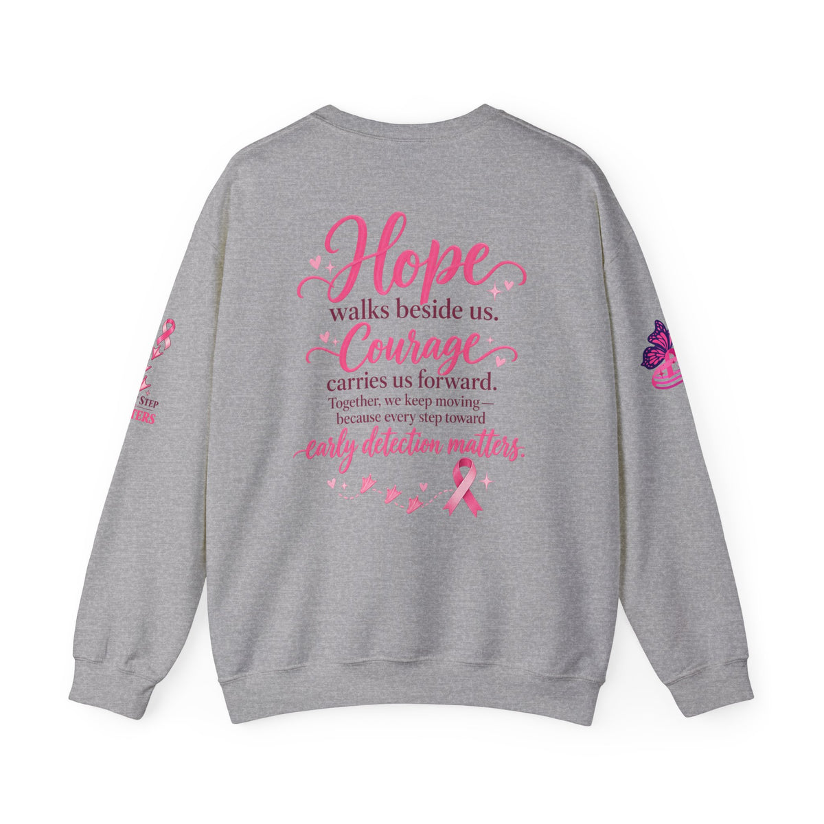Breast Cancer Awareness Geese Crewneck Sweatshirt | Pink Ribbon