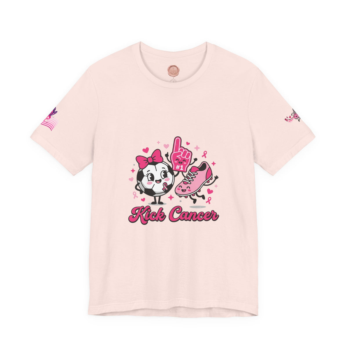 Kick Cancer Pink Ribbon Tee | Breast Cancer Awareness Shirt