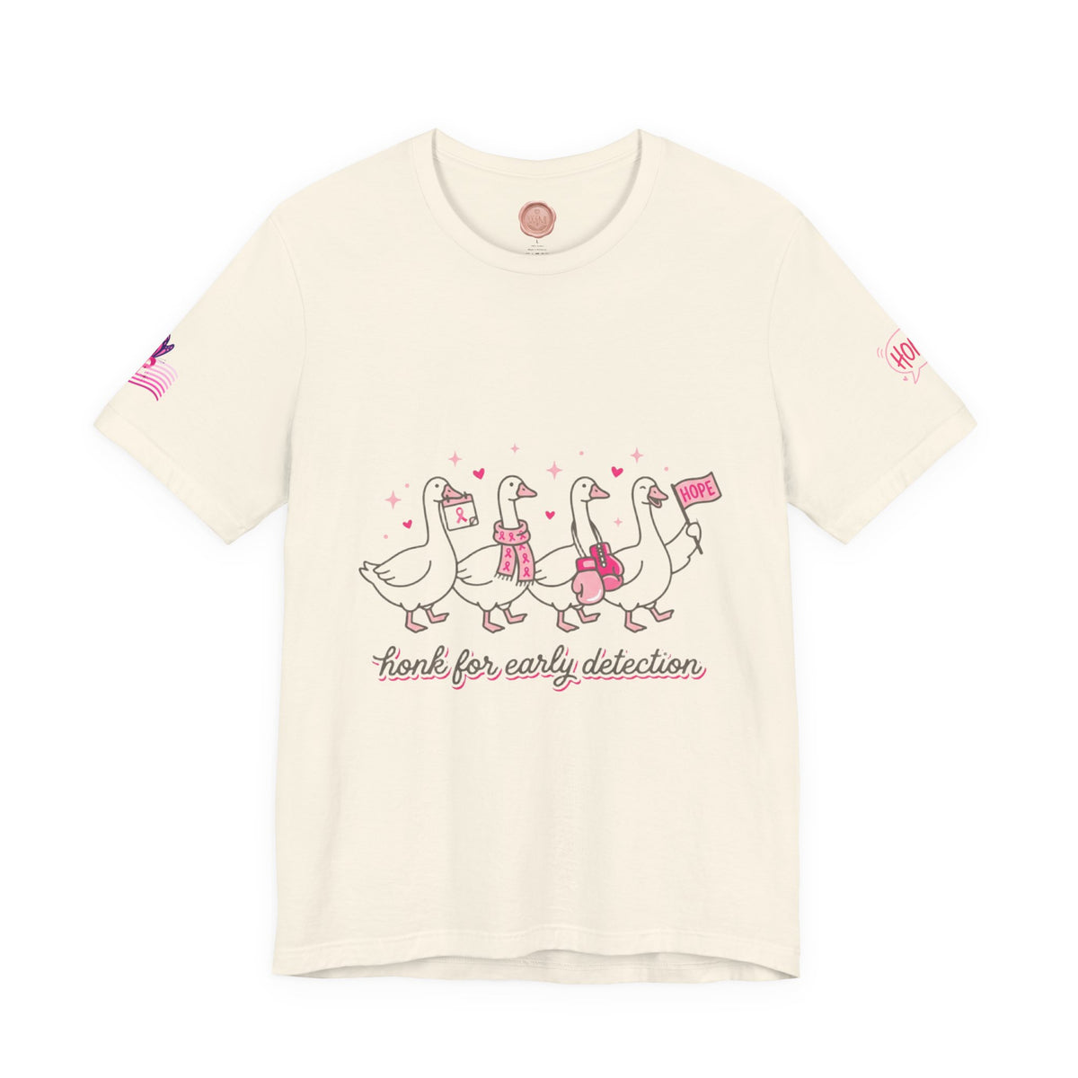 Think Pink Ribbon Geese T-Shirt | Breast Cancer Awareness, Survivor Support