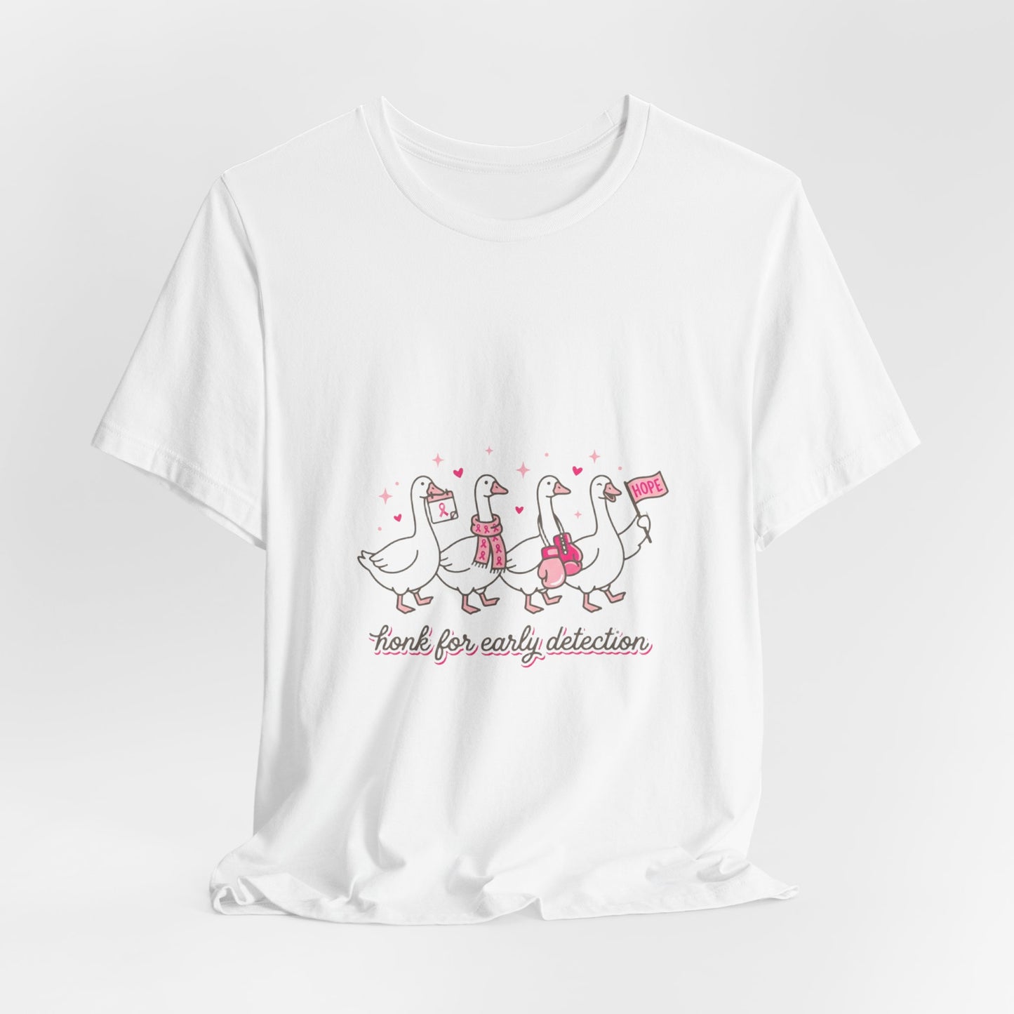 Think Pink Ribbon Ducks T-Shirt | Breast Cancer Awareness, Survivor Support
